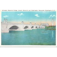 Arlington memorial bridge,lincoln memorial and Washington